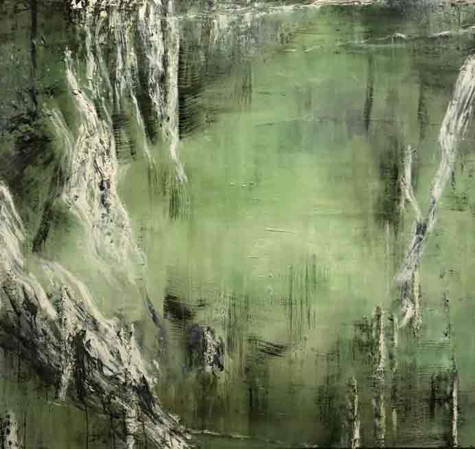  Chung-Hsin Han  -  Black Source  -  Oil on canvas  160 x 150 cm  -  2022