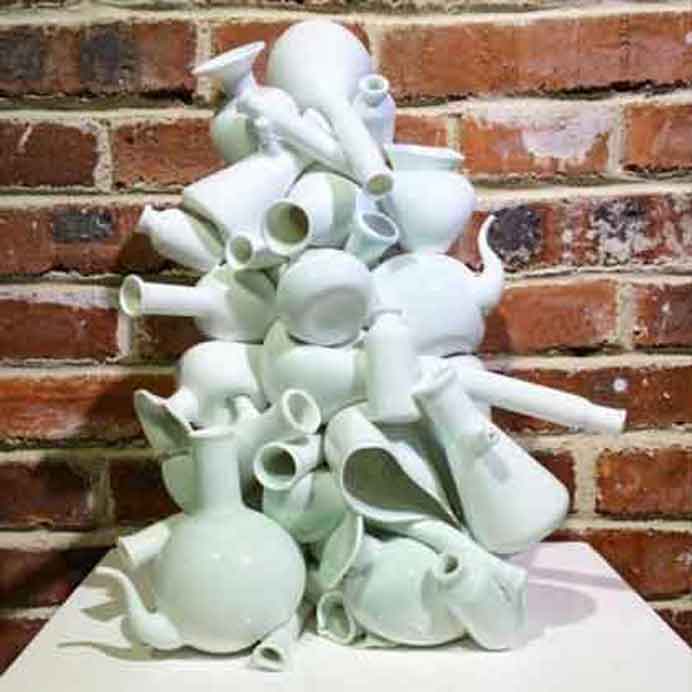 Ruth Li-Ju-Shih  李如诗  -  Tower  -  Celadon glaze on jingdezhen porcelain  -  2016  