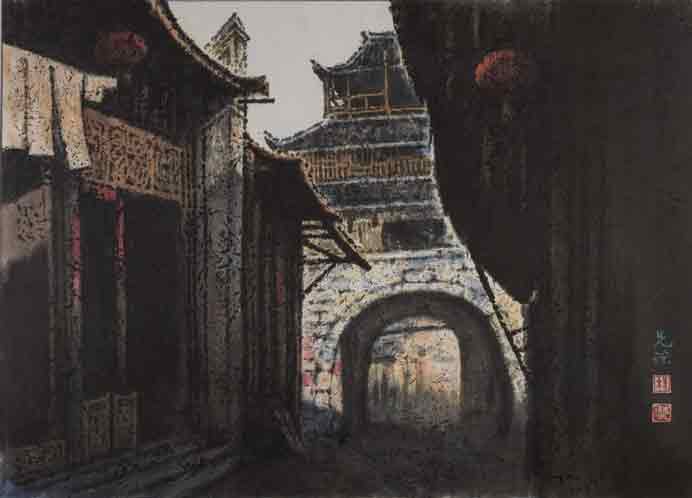 Yang Xianrang  杨先让  - Ville  -  Peinture